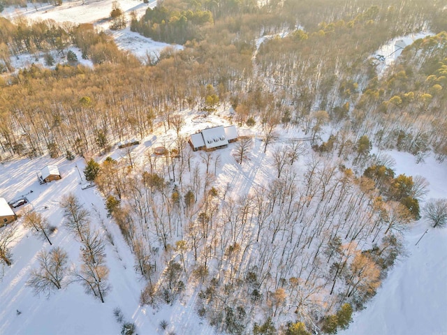 view of snowy aerial view