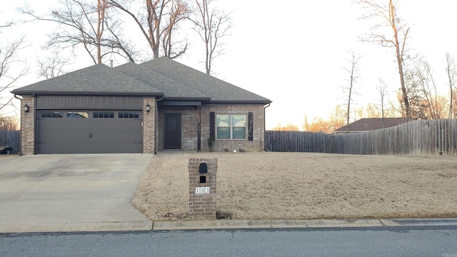 view of front of home featuring a garage