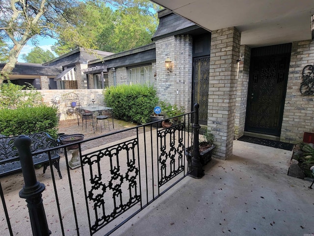 balcony featuring a patio area