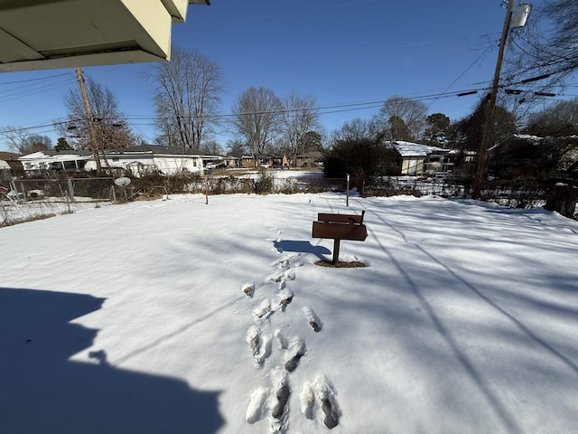 view of snowy yard