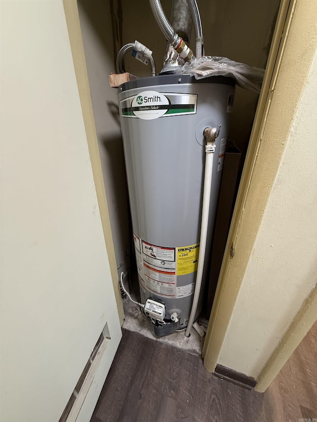 utilities featuring gas water heater