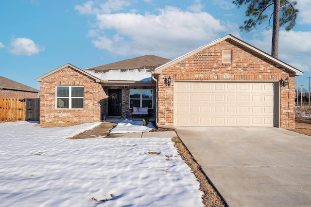 view of front of home featuring a garage