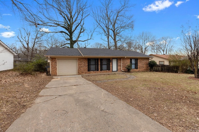 ranch-style home with a garage