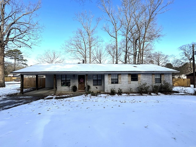 view of ranch-style house