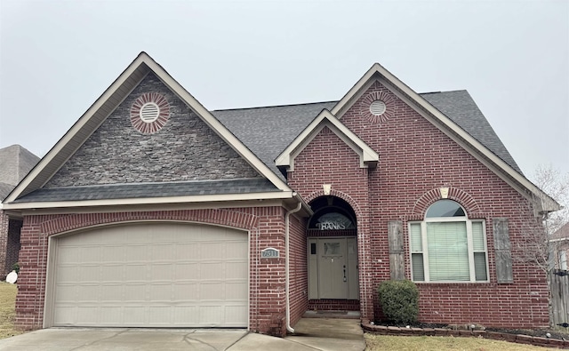 view of front of house featuring a garage