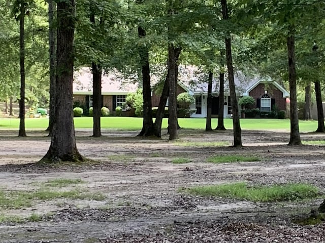 view of property's community featuring a yard