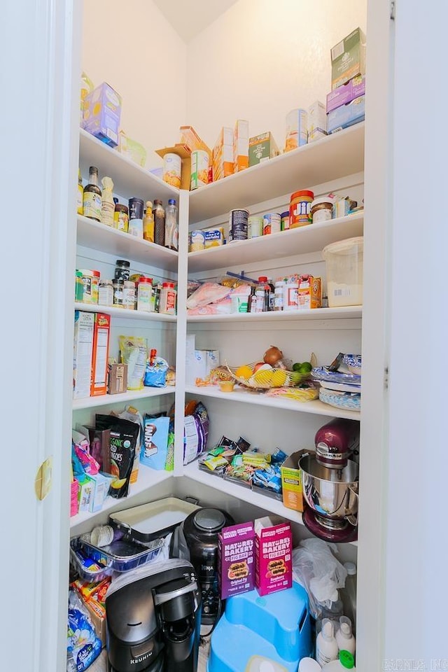 view of pantry