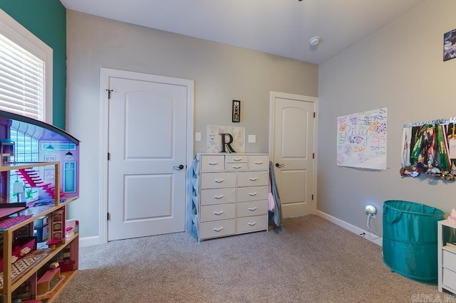 interior space with light colored carpet