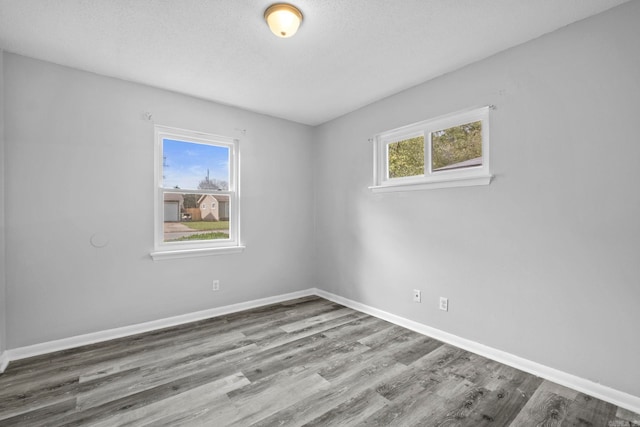 unfurnished room featuring a healthy amount of sunlight and wood-type flooring