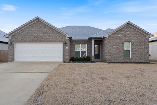 view of front facade with a garage