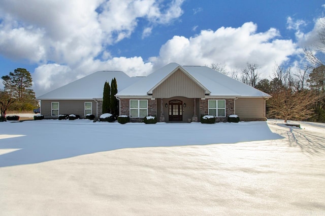 view of single story home