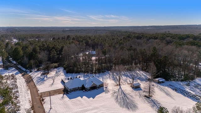 view of snowy aerial view