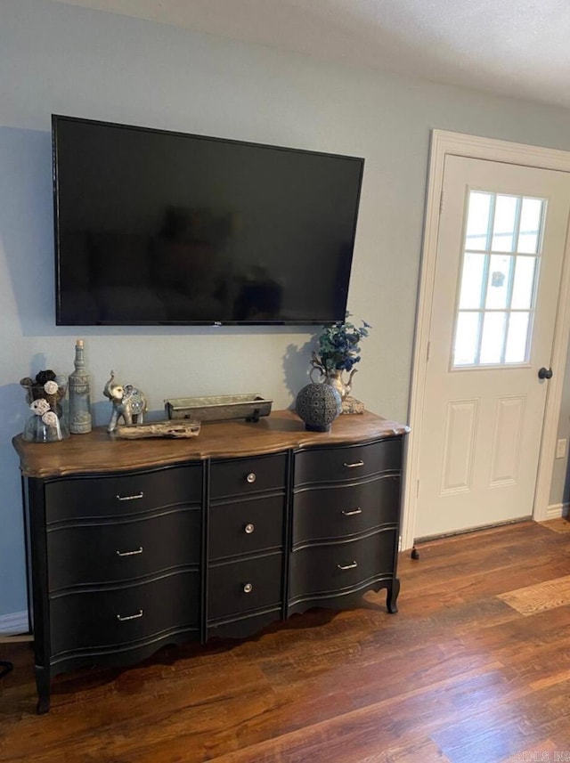 interior details featuring hardwood / wood-style flooring