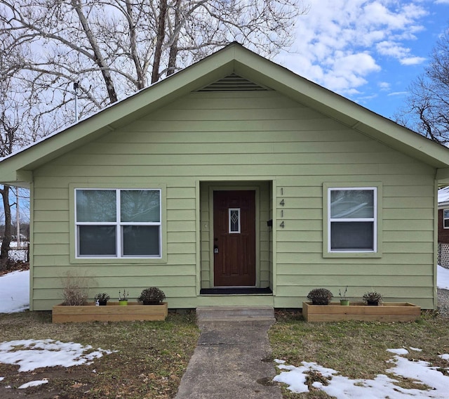 view of bungalow-style home