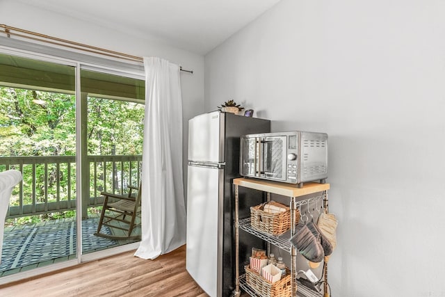 interior space featuring hardwood / wood-style flooring