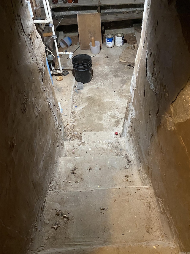 view of basement