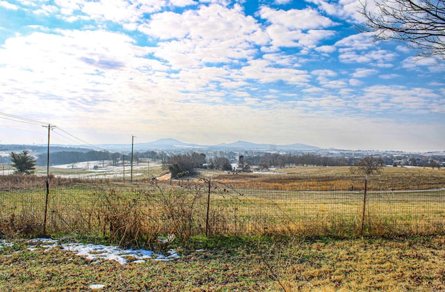 mountain view with a rural view