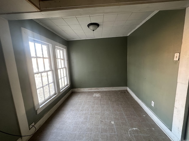 interior space featuring ornamental molding