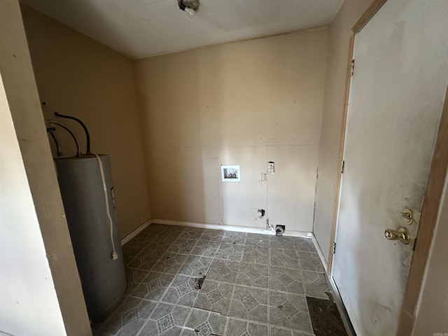 laundry room with hookup for a washing machine and water heater