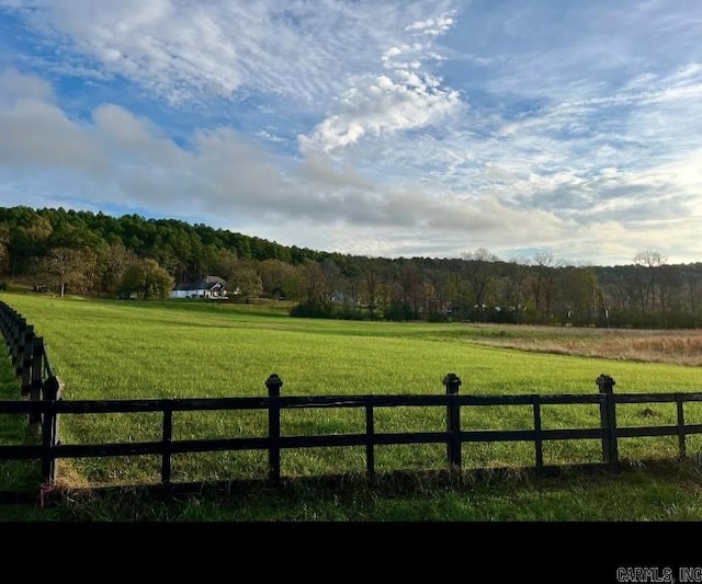 view of yard featuring a rural view