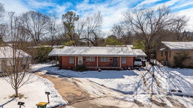 view of ranch-style house