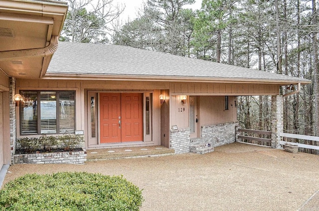 view of doorway to property