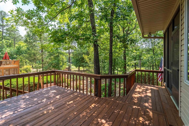 view of wooden terrace