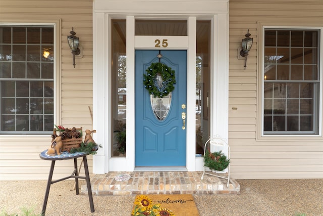 view of doorway to property