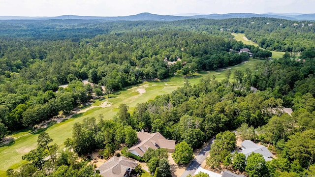 bird's eye view with a mountain view