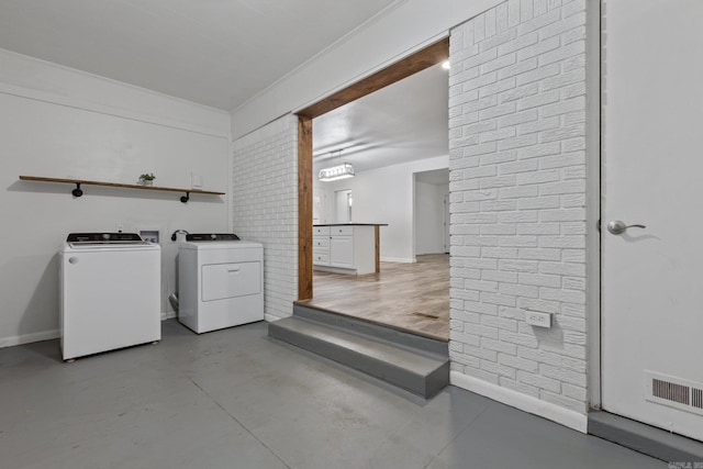 laundry area featuring washer and dryer