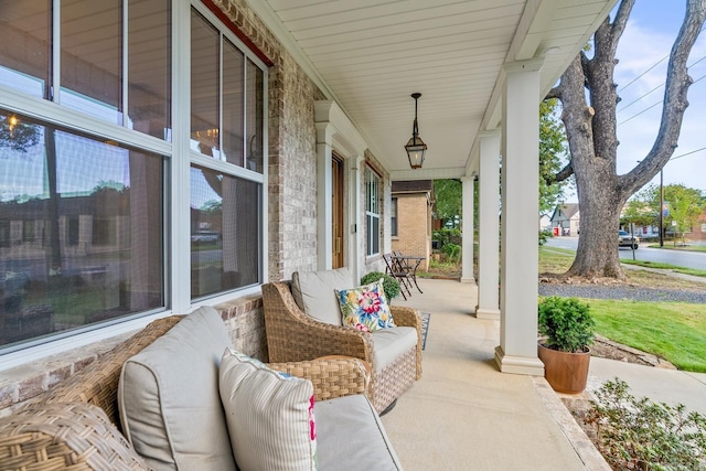 view of patio / terrace featuring covered porch