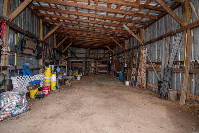 interior space with concrete floors