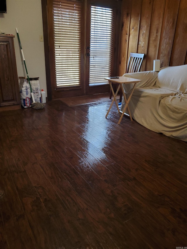 bedroom featuring dark wood-type flooring