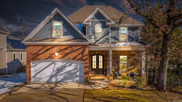 view of front of home featuring a garage