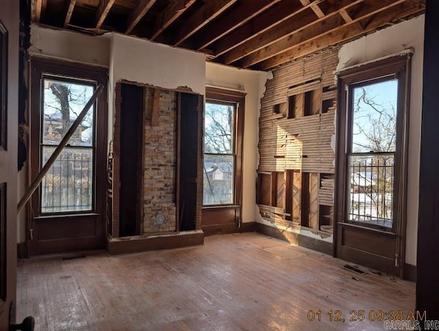 miscellaneous room featuring hardwood / wood-style floors