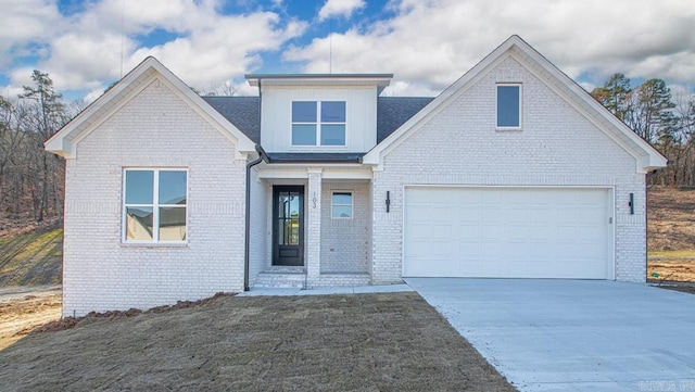 view of front of home featuring a garage