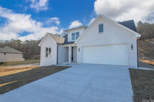 front facade featuring a garage