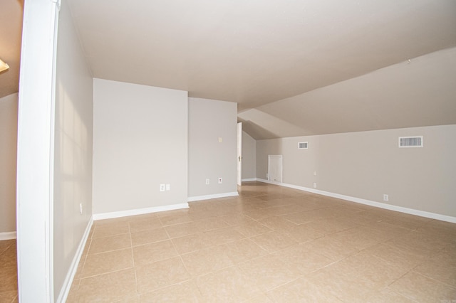 bonus room with lofted ceiling