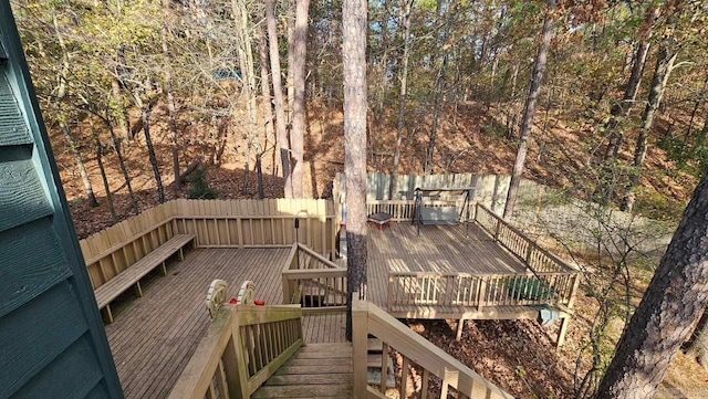 view of wooden deck