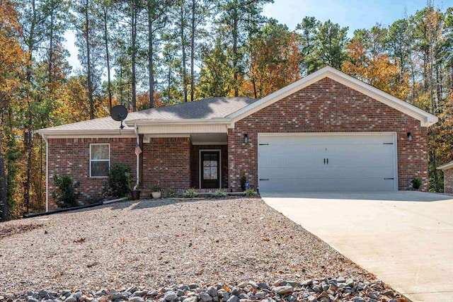 ranch-style home with a garage