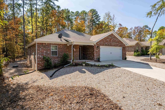 ranch-style home with a garage