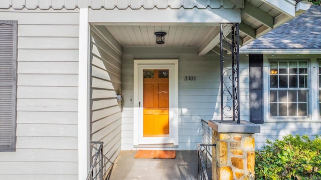 view of doorway to property