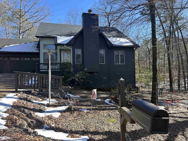 view of home's exterior with a garage