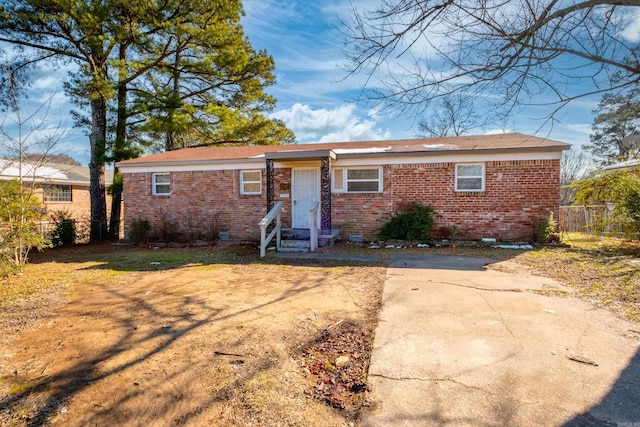 view of ranch-style home