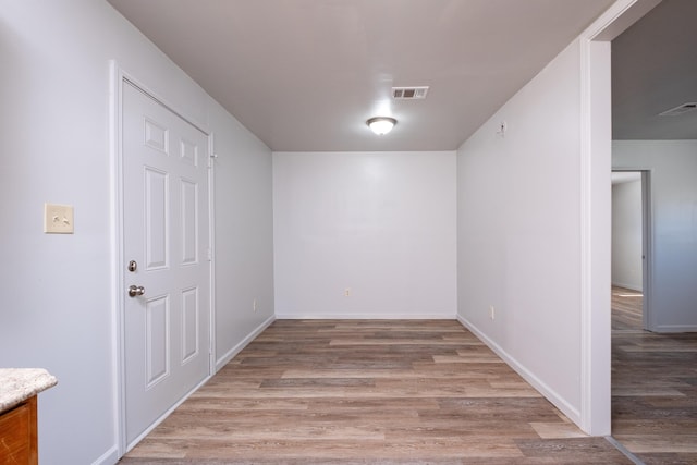 interior space featuring light hardwood / wood-style flooring