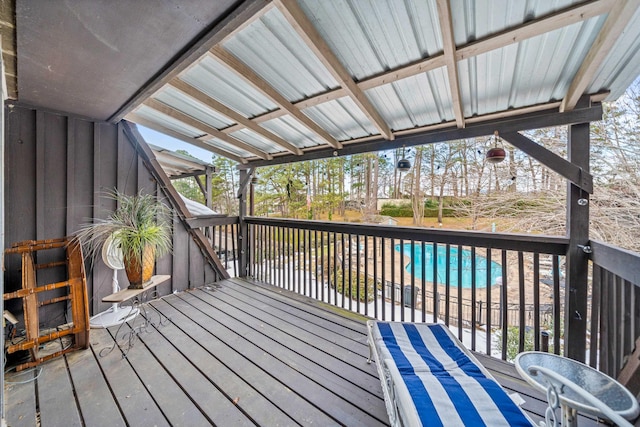 view of wooden deck