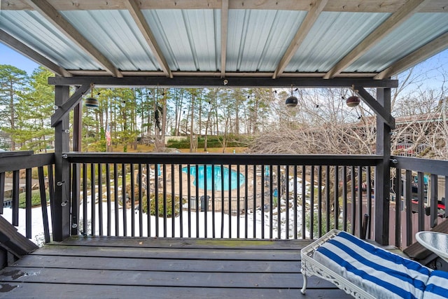 view of wooden deck