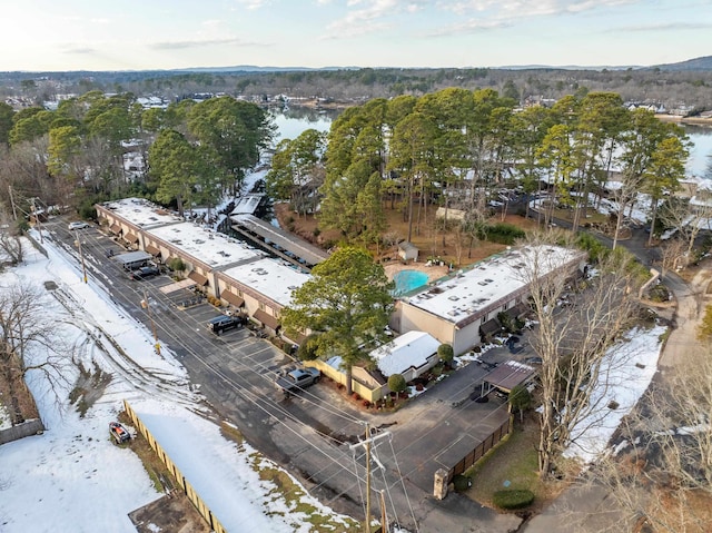 view of snowy aerial view