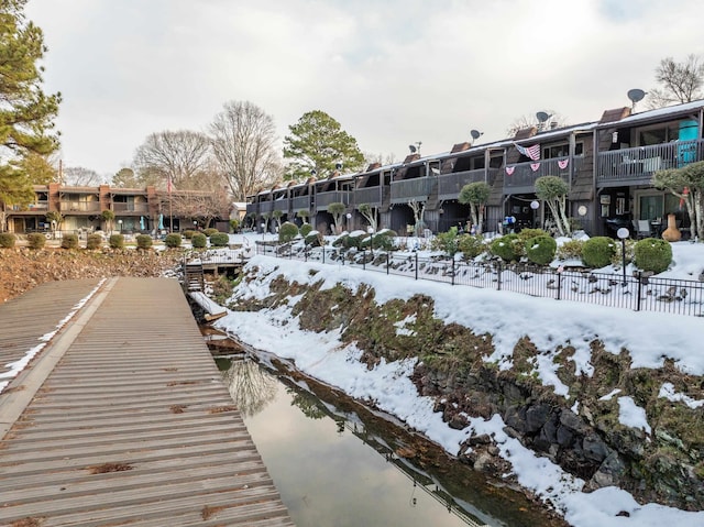 view of dock area