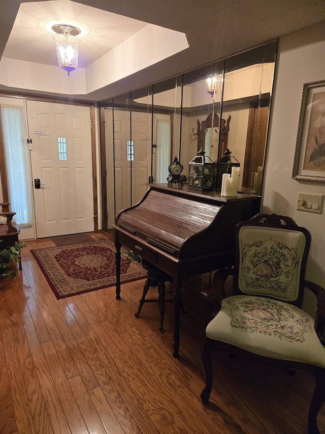 entrance foyer featuring hardwood / wood-style flooring